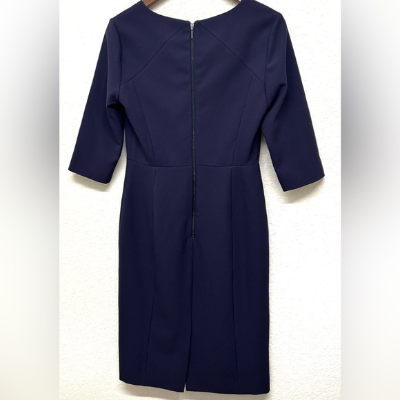 Halogen Navy Stretch Sheath Dress - Size 6 - Picture 2 of 8